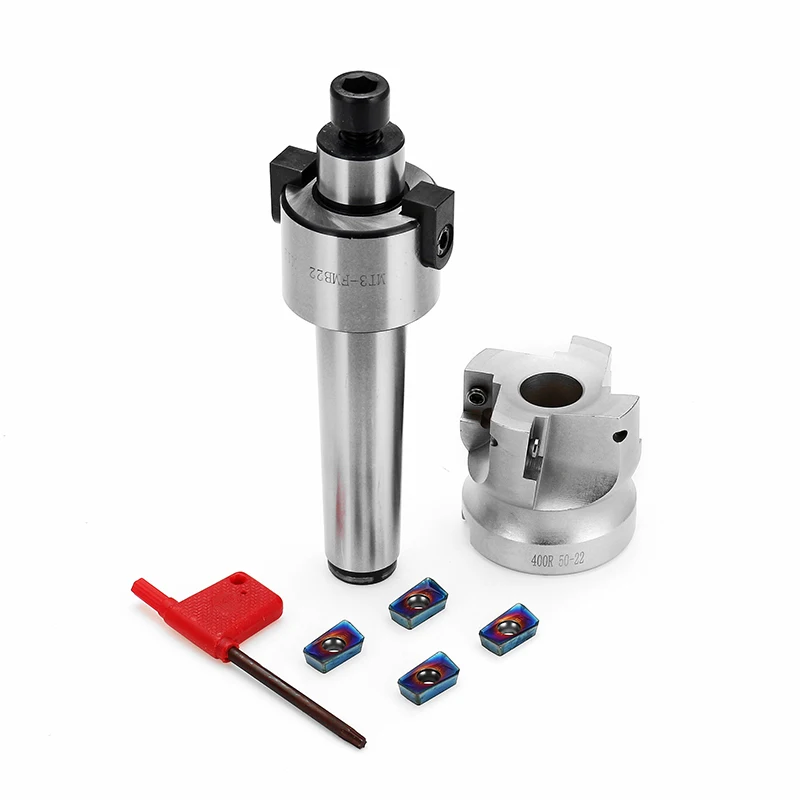 

MT3 FMB22 400R-50-22 Face End Mill + 4pcs Blue-nano APMT1604 Inserts + One T15 Wrench