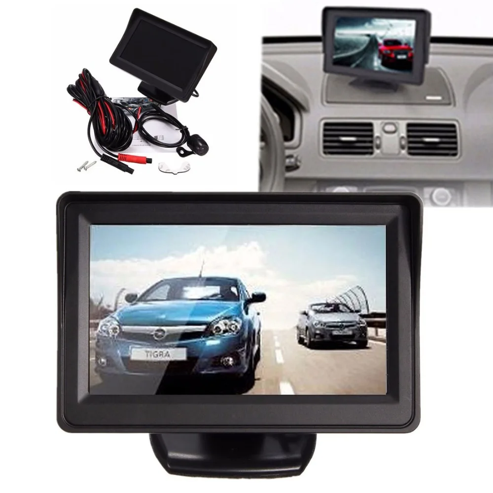 

New High Quality 4.3Inch 480 x 272 Color TFT LCD Screen Car Auto Rear View Monitor + Waterproof Night Vision Reverse Camera