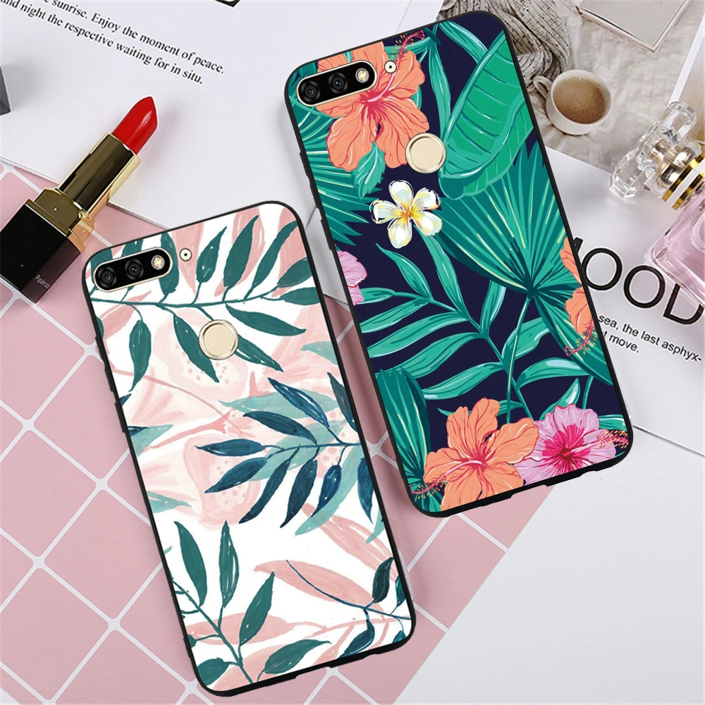 

Shockproof Cases For Huawei Honor 7C 5.7 inch 7C Pro 5.99 inch Honor 7A 5.45 inch Russia Version Cat Fish Marble Stars Soft Case