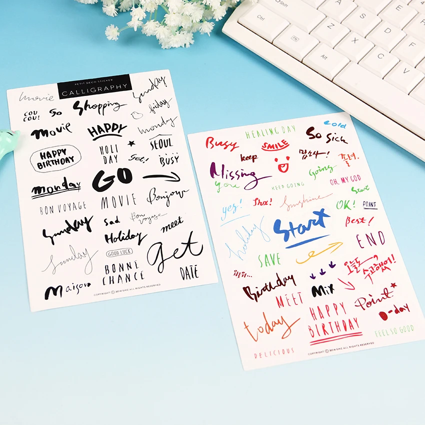 8 шт. наклейки на английском языке|diary stickers|diary decoration stickersdiary kawaii |