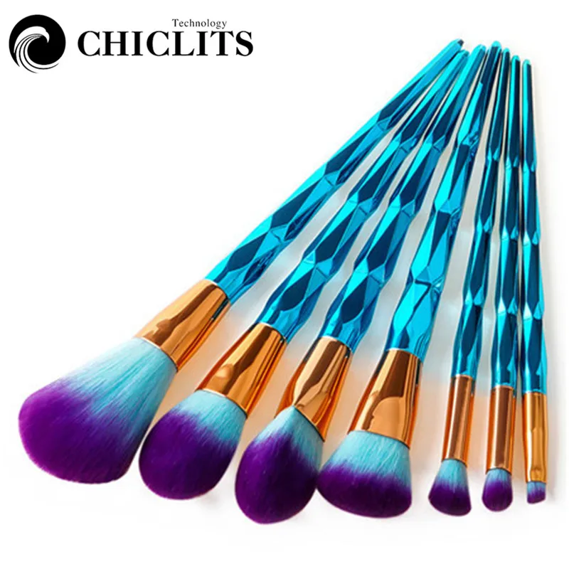 

4/7/10Pcs Diamond Makeup Brushes Set Foundation Powder Eyeshadow Contour Concealer Blush Cheap Cosmetic Beauty Make Up Tools 30#