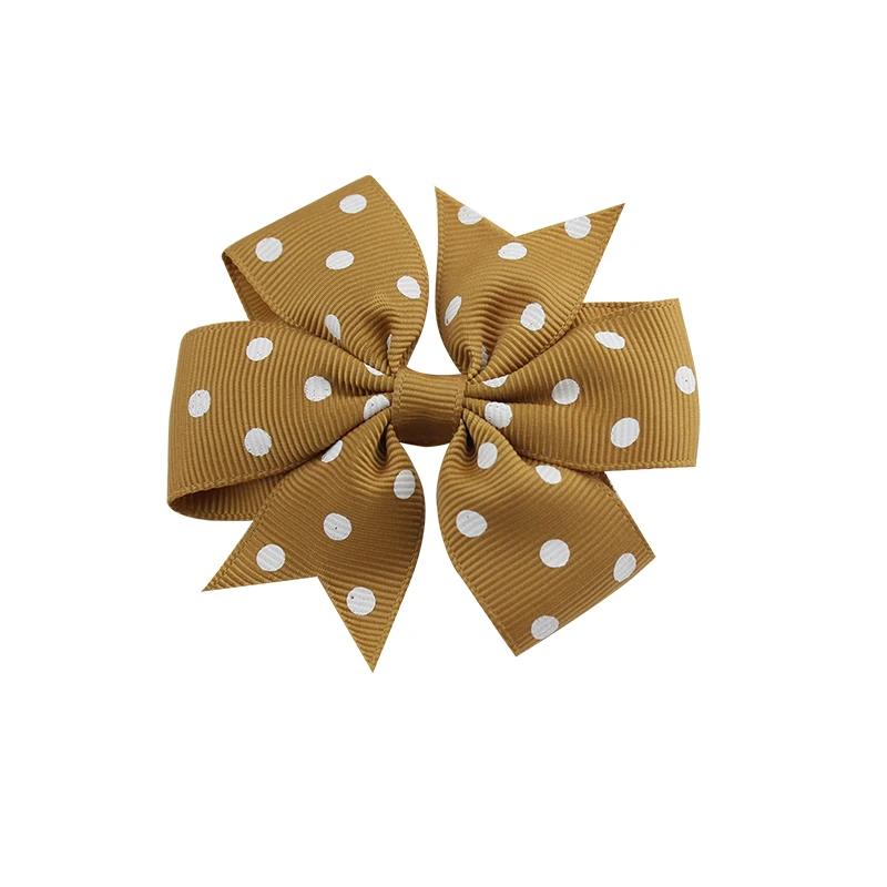 Polka Dot Grosgrain Ribbon Bows with Alligator Clip Kids Girls Colourful Bow Tie Hairpins Headwear Hair Accessorises (3)