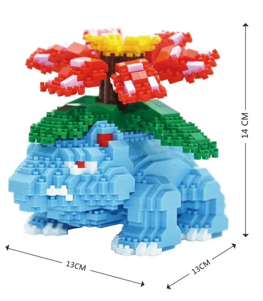 Большие размеры Мультяшные мини блоки Чаризард DIY Строительные кирпичи Blastoise Дети Аниме Snorlax модель аукциона игрушки для детей Подарки