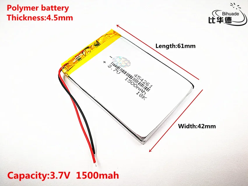 10pcs Litro bateria de energia Bom Qulity 3.7 V