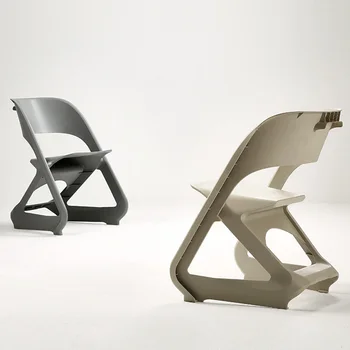 

Nordic Macaron Color Can Be Folded Into Plastic Chair Office Restaurant Conference Back Chair Family Study Bedroom Lounge Chair