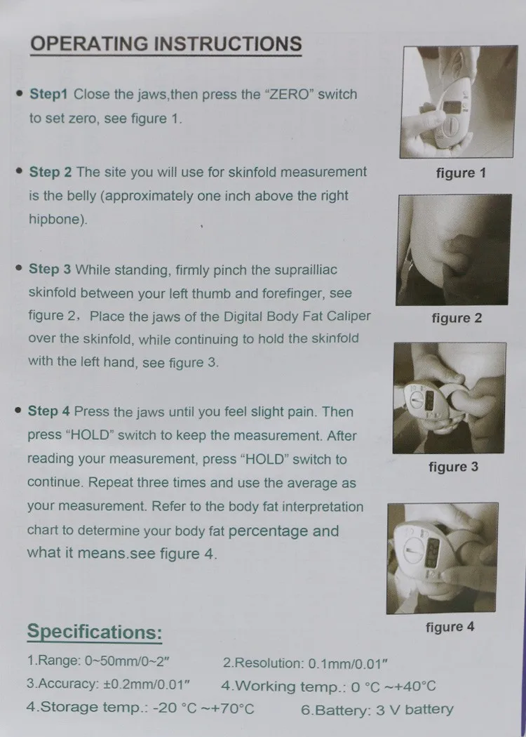 steel hardness tester Digital body fat caliper skinfold caliper LCD display Body Fat Caliper Fold Analyzer Measurement Thickness caliper personalized tape measure