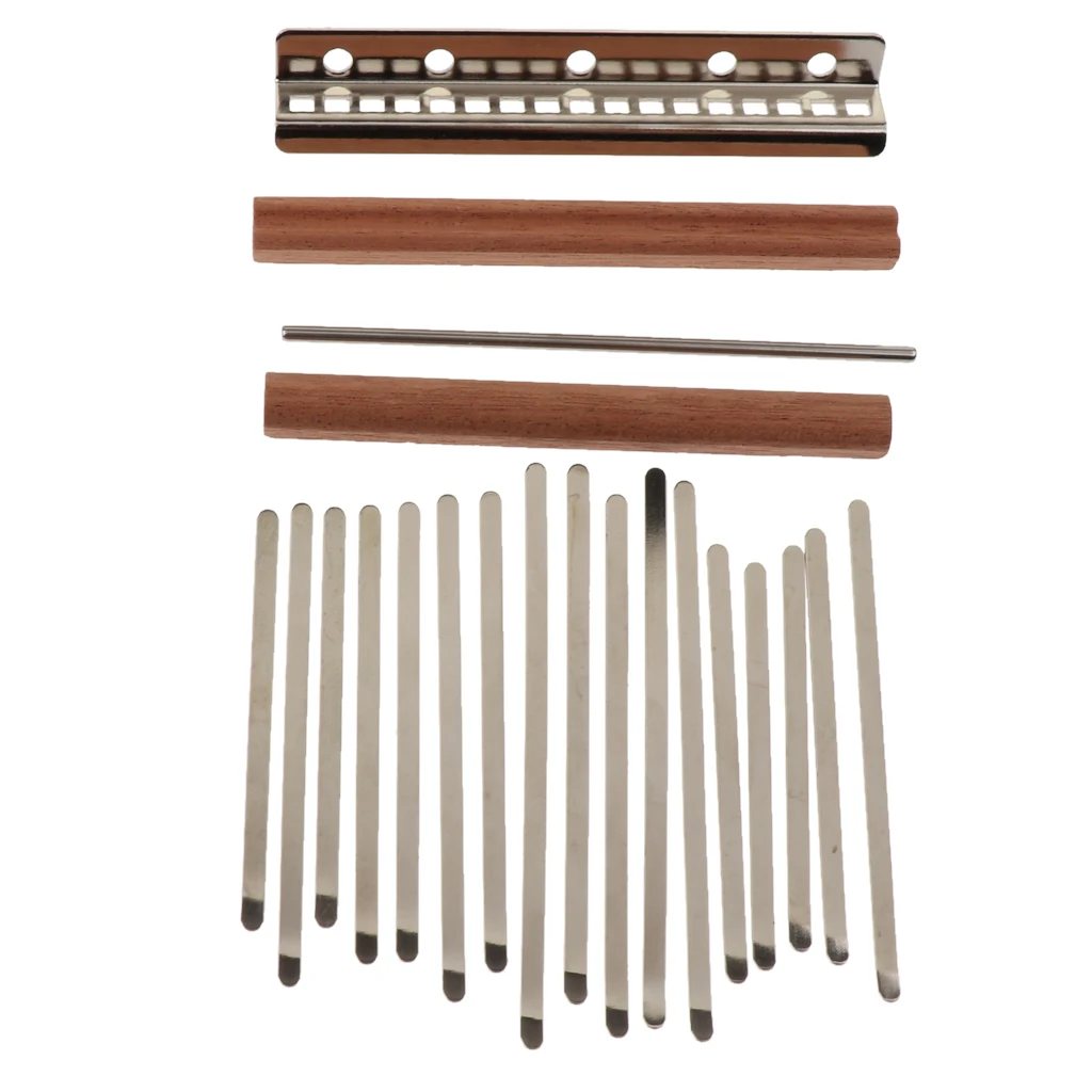 Steel Kalimba Mbira DIY 17 Keys w/ Thumb Piano Bridge for DIY Thumb Piano Parts Luthiers Makers