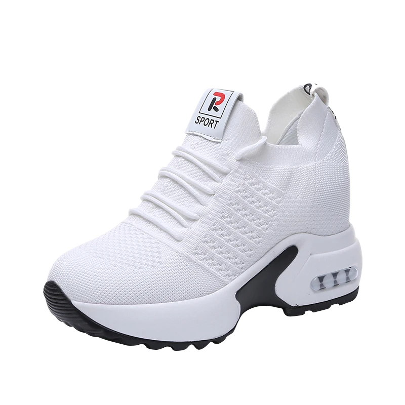 

YeddaMavis Platform Sneakers Women Shoes Woman 2019 Summer New Lace Up Casual Shoes 9CM High Heels Womens Shoes Zapatos De Mujer