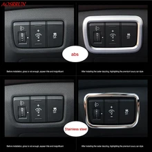 car Interior Refit products accessory Headlight switch frame covers Chromium styling decoration For Hyundai Creta ix25 2014-2017