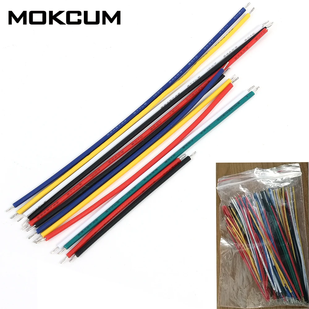130Pcs 24AWG Breadboard Jumper Cable Wires Kit Tinning Double Tinned Component