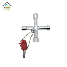4 Way Utility Plumbing Plumbers Cross Key Tool For Meter Box Gas Water Electric Service Stop Cock Tap Radiators Cupboards