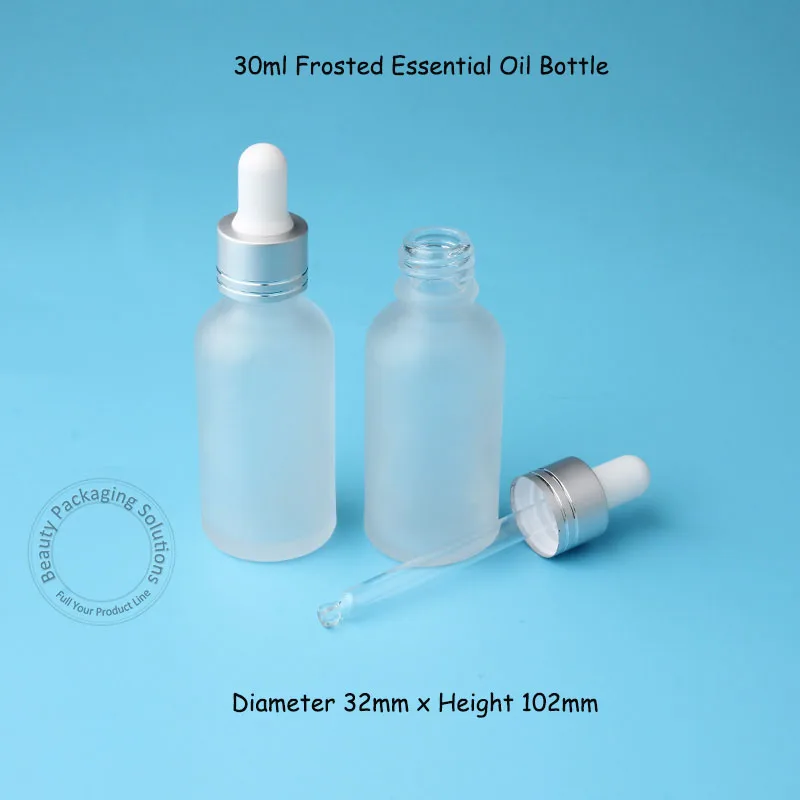 

5pcs/Lot Promotion Glass Frosted 30ml Dropper Bottle 1 OZ Essential Oil Women Cosmetic Container Small Portable Travel Pot