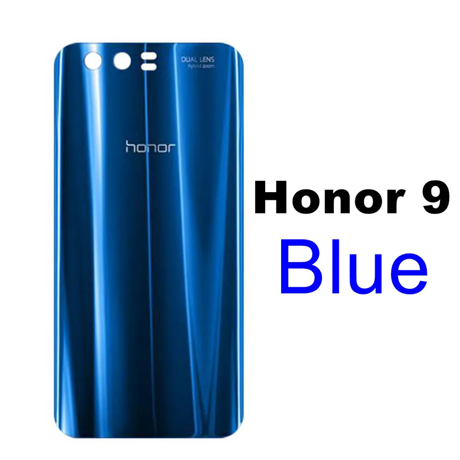 Задняя крышка для huawei Honor 9, Задняя стеклянная крышка для батареи, крышка для двери, чехол для задней панели Honor 9 Lite, запасная Задняя стеклянная крышка - Цвет: Honor 9 Blue