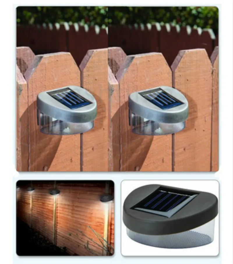 ABS المواد 2LED حبيبات مصباح مستديرة متفاوتة الأحجام الشمسية حديقة لمبات السياج الممر مصباح للديكور يعلق على الجدار الإضاءة المستدام 8 ساعة اثن...