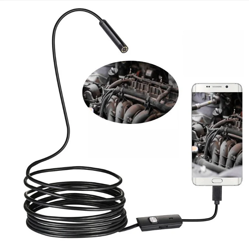 7/5.5mm Endoscope 2M /5M USB Endoscope Detection Camera 6 LED Hard