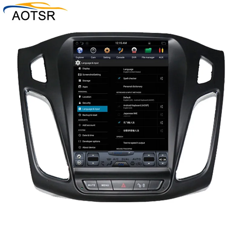 Top Tesla style Android car gps radio player head unit for ford focus 2012 - 2017 gps navigation car radio stereo no dvd big screen 6