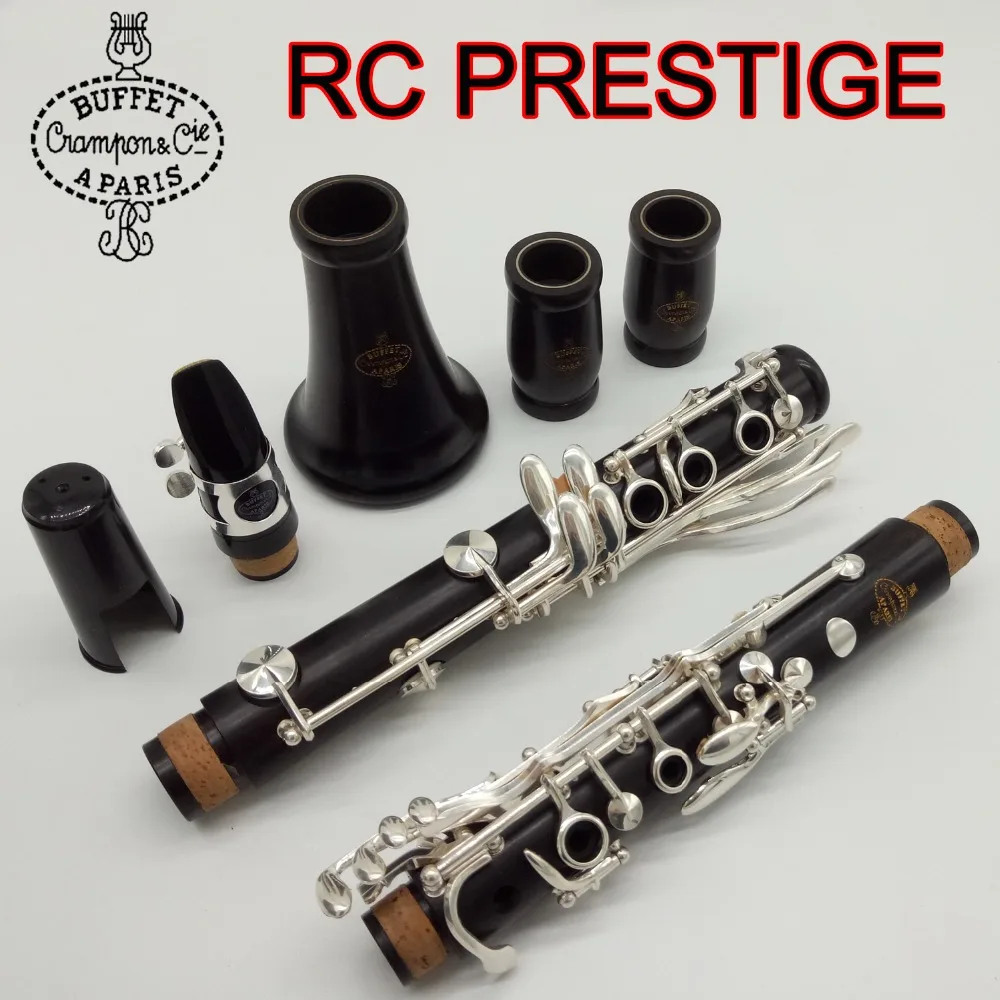 

New BUFFET CRAMPON Clarinet Professional Level Model RC PRESTIGE Sandalwood Ebony Wood and Bakelite Bb Clarinet 17 Keys