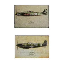 Винтажный домашний декор мировая война 2 самолет Металл Олово Знаки металлическая пластина знаки для бара 20*30 см