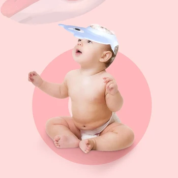 

Bear child shampoo cap adjustable baby waterproof ear protection soft silicone shampoo cap shower cap baby eye shampoo cap