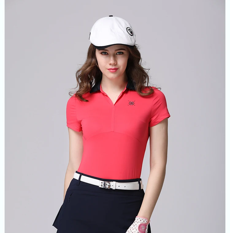 Женское поло рубашка для гольфа 2017 BG бренд быстросохнущая дышащая Рубашка с