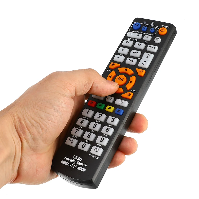 Universal 3-in-1 Smart Remote Control with Learn Function Controller Work for 3 Devices TV STB DVD SAT DVB HIFI TV BOX L336