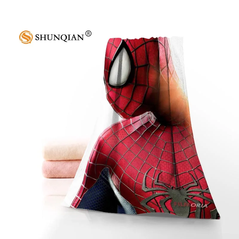 Новое пользовательское полотенце Spiderman с принтом хлопок лицо/банные полотенца из микрофибры Ткань для детей Мужчины Женщины полотенце для душа s - Color: Towel