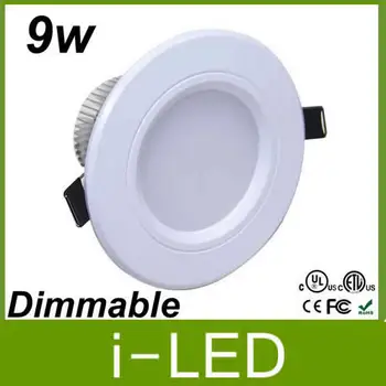 

Spain Style Dimmable Led Ceiling Downlight Recessed 9W Led Light Bulb Lamp Lighting 90-260v Warm / Cold White beam angle 120