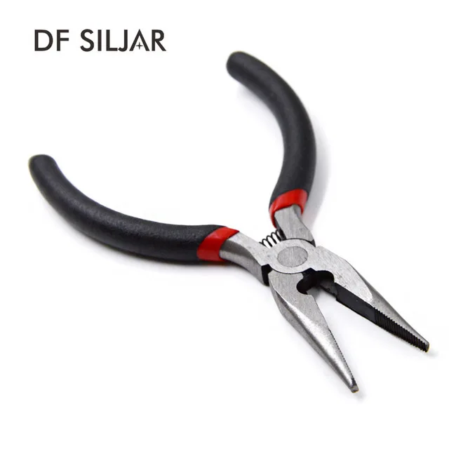 Black Metal Flat Nose Jewelry Pliers Beading Jewery Tools And