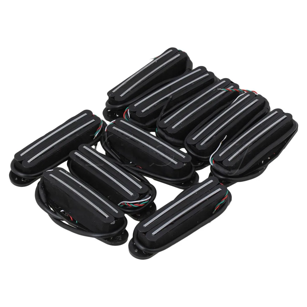 

Yibuy 10 Pieces Black Dual Hot Rail Humbucker Guitar Neck Pickup 4 Wire