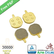 Велосипедные дисковые Тормозные колодки для Hayes MX2 MX3 MX4 подошва, GX-C, JAK-5 дисковый тормоз, золото полный металл, 2 пары