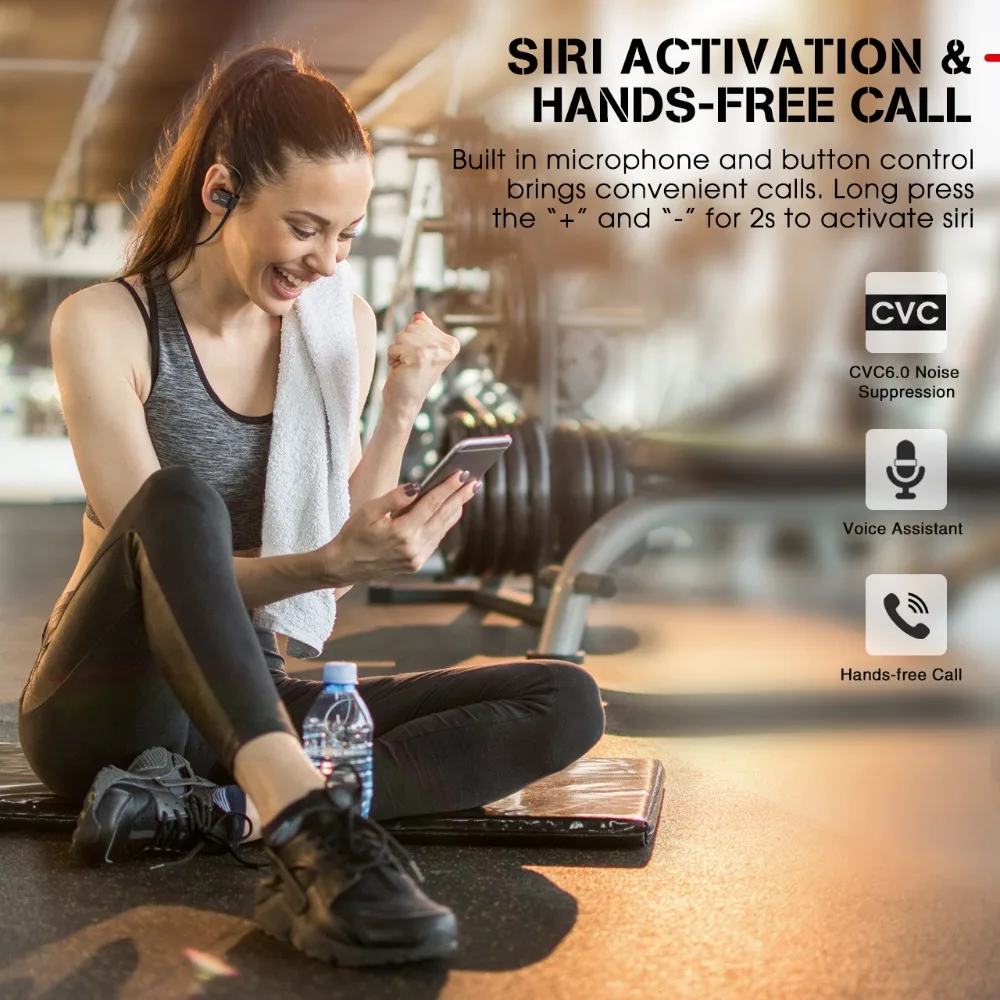 Mpow D8 Wireless Headphones IPX7 Structural Waterproof Bluetooth Sports Headset 9H Playing Time For Run Gym iPhone Huawei Xiaomi