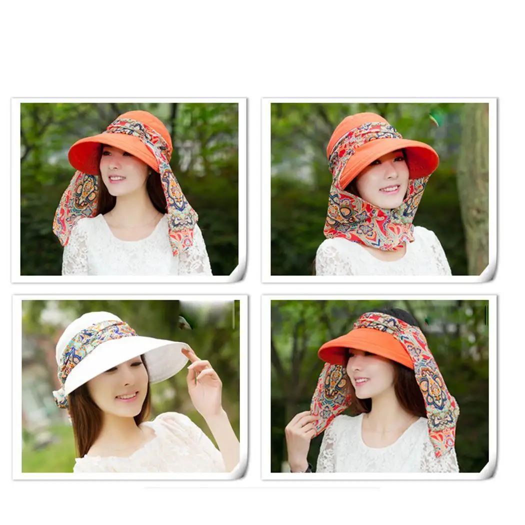 Women New Fashion Summer Hats Visors Casual Cap 14cm(5.5inch) Outdoor Riding 10cm/3.9inch Anti-UV Print Hat