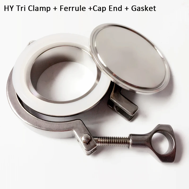 OD159mm Tri Clamp End Cap set with Weld Ferrule Adapter Sillicon Gasket Pipe Fitting | Обустройство дома