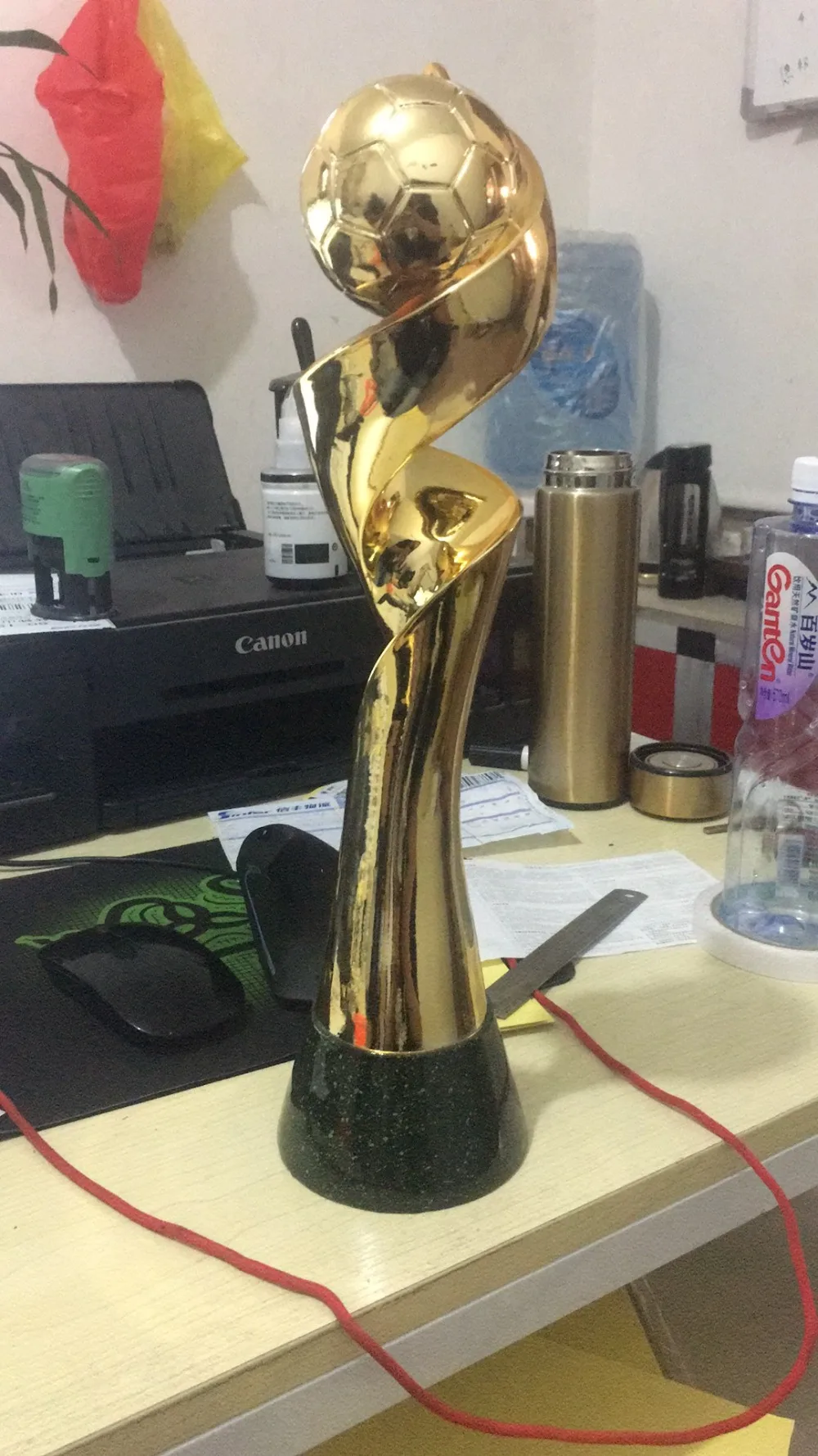 Полный размер 38 см женский мир наградной Кубок Чемпион По Футболу награда