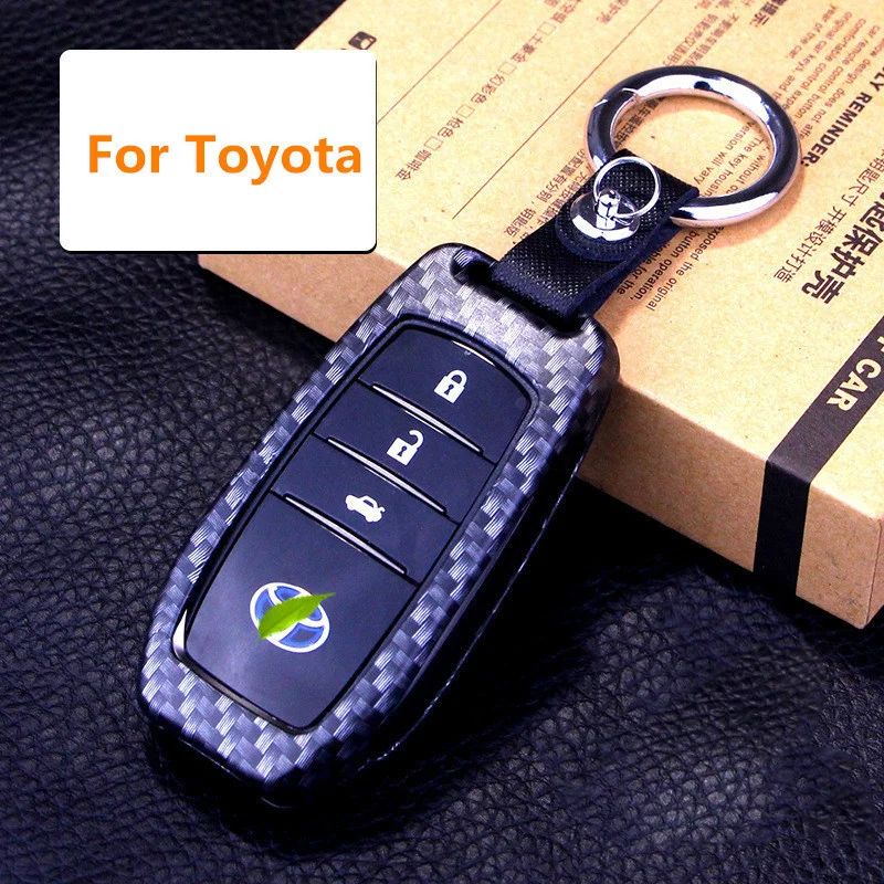 

Zinc alloy Remote Car Key Case Cover For Toyota Chr C-hr Land Cruiser 200 Avensis Auris Corolla 2&3 Buttons Key Chain Case