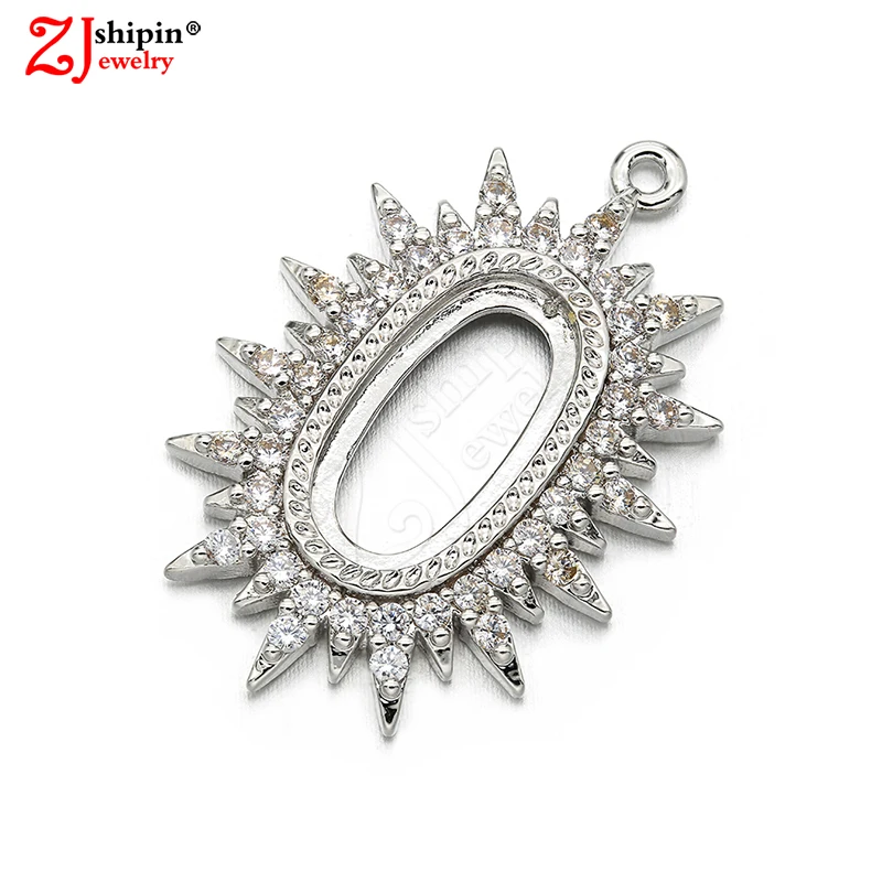 

New micro inlaid zircon CZ jewelry accessories pendant connector suitable for DIY jewelry discovery accessories wholesale