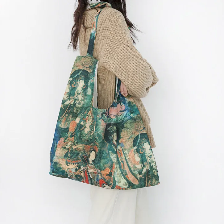 

Women Bag Shoulder Adjustable Canvas Personalized Printing Shopping bolsa feminina torebka damska shopper schoudertas dames