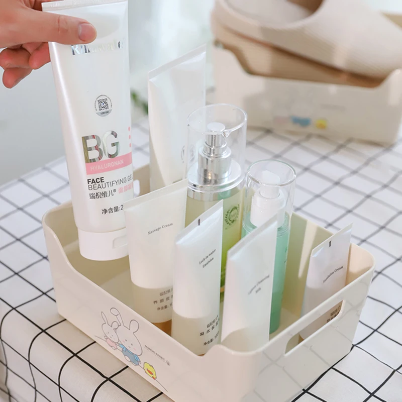 Mango Rabbit Cartoon Cosmetic Storage Box Desktop Fruit Vegetable Basket Toys Office Articles Organizer Sundries Container