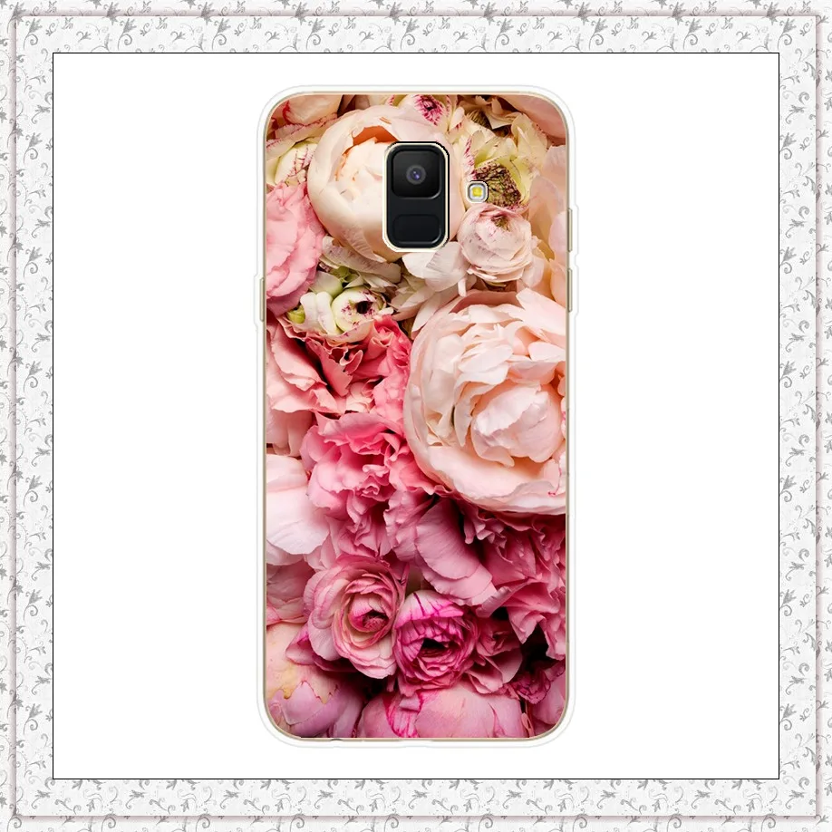Для samsung Galaxy A6 чехол 5,6 'Мягкий силиконовый чехол для телефона чехол s для samsung A 6 Plus A 600 610 F Сумочка для телефона чехол - Цвет: pink rose