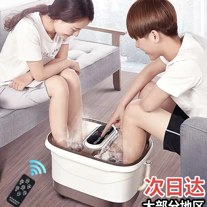 Новая автоматическая Ванна для ног для двух человек с электрическим подогревом для обработки ног с горячей водой, двойной массаж ног