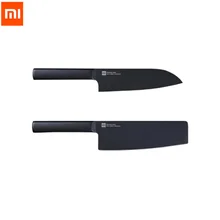 2 шт Xiaomi Huohou классный черный кухонный нож с антипригарным покрытием набор ножей из нержавеющей стали 307 мм Нож для нарезки+ 298 мм Нож для шеф-повара E20