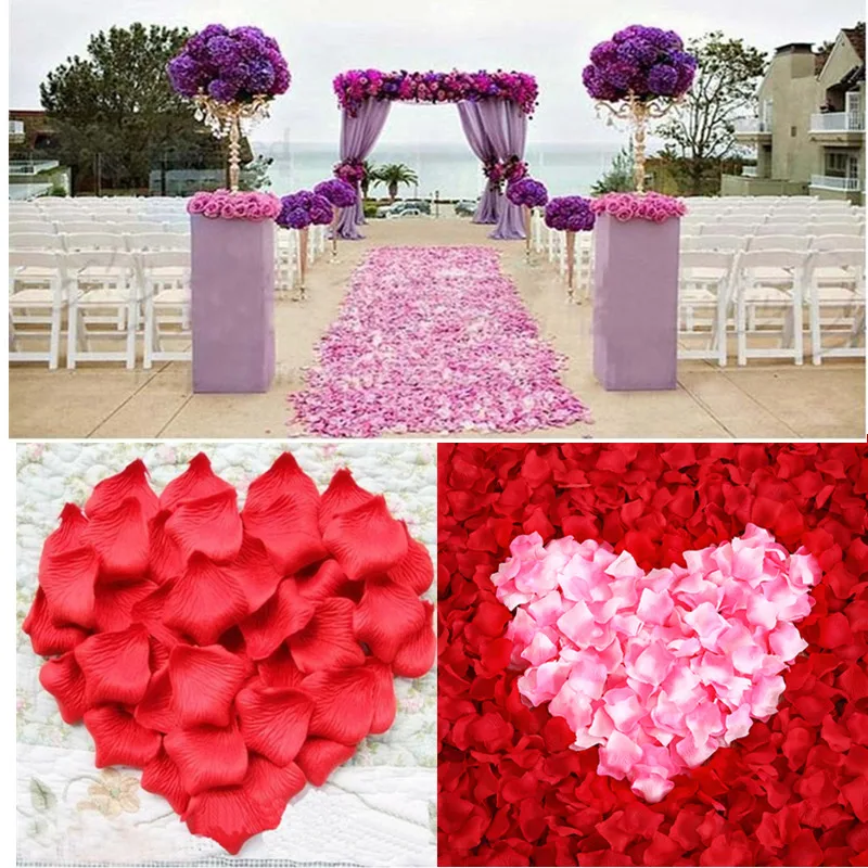 3000pcs Artificial Rose Petals Flowers Petalas Wedding Supplies Favor