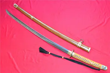 

Japanese Army Officer Sword Samurai Katana 1075 Carbon Steel Blade Steel Sheath