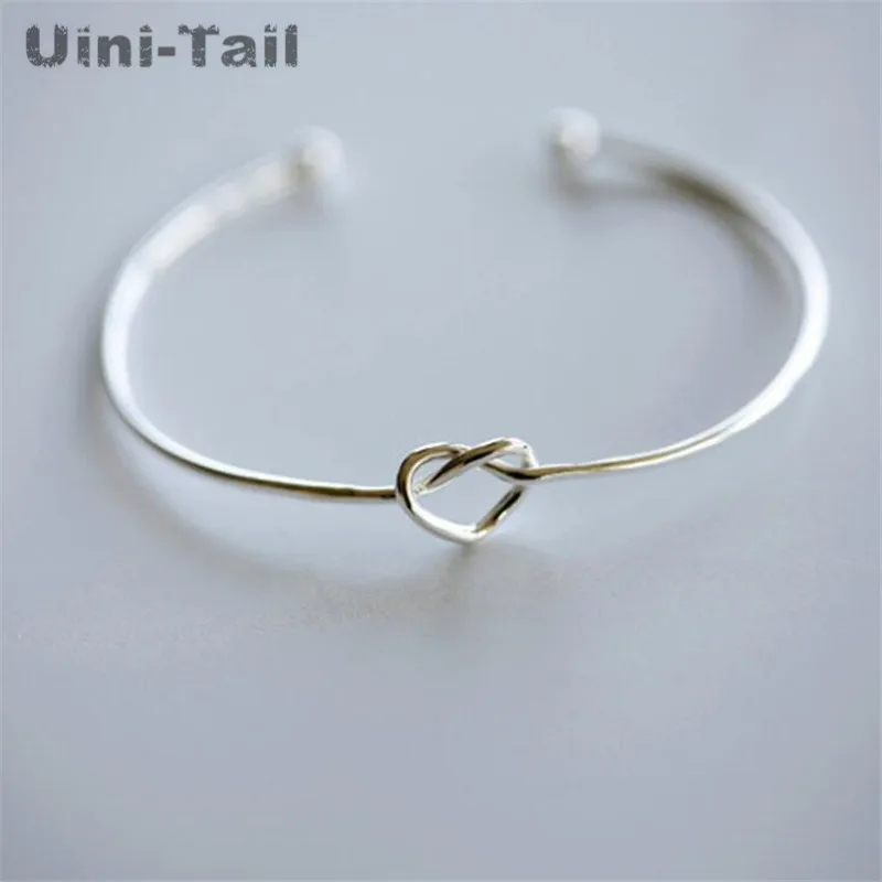 

Uini-Tail classic hot 925 sterling silver heart-shaped bracelet Korean fashion trend sweet sexy high quality jewelry opening