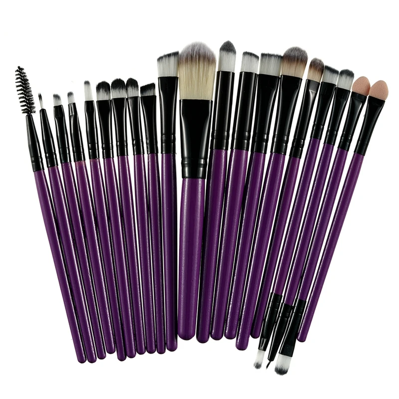 ROSALIND 20Pcs/Sets New Eye Shadow Foundation Eyebrow Lip Brush Makeup Brushes For Eyelashes Tools Easy To Use | Красота и здоровье