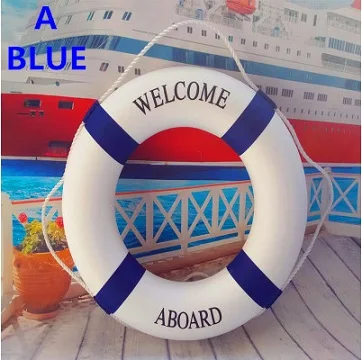 Средиземноморский стиль цельная пена для плавания спасательное кольцо профессиональное украшение спасательный круг - Цвет: A BLUE