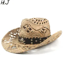 Womem мужская соломенная западная ковбойская шляпа с модным поясом Lifeguard Sun Hombre шляпы сомбреро размер 56-58 дропшиппинг