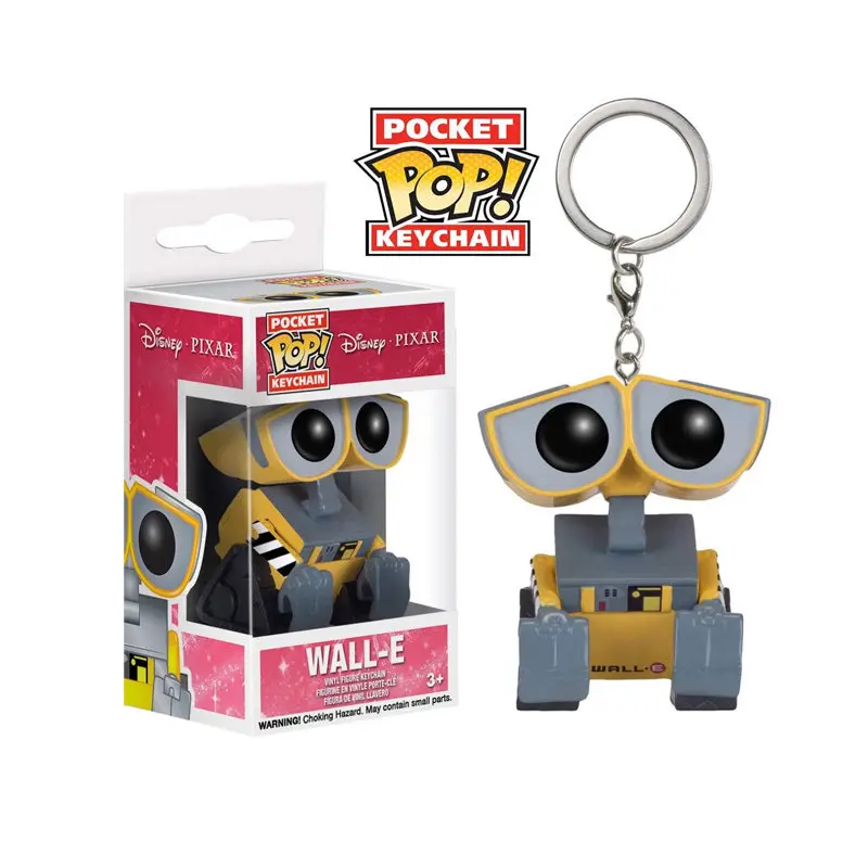 Черный FUNKO POP фильм Pixar Wall-E& EVE робот Карманный Брелок ПВХ фигурка Коллекция Модель игрушки для детей подарок на день рождения - Цвет: Черный