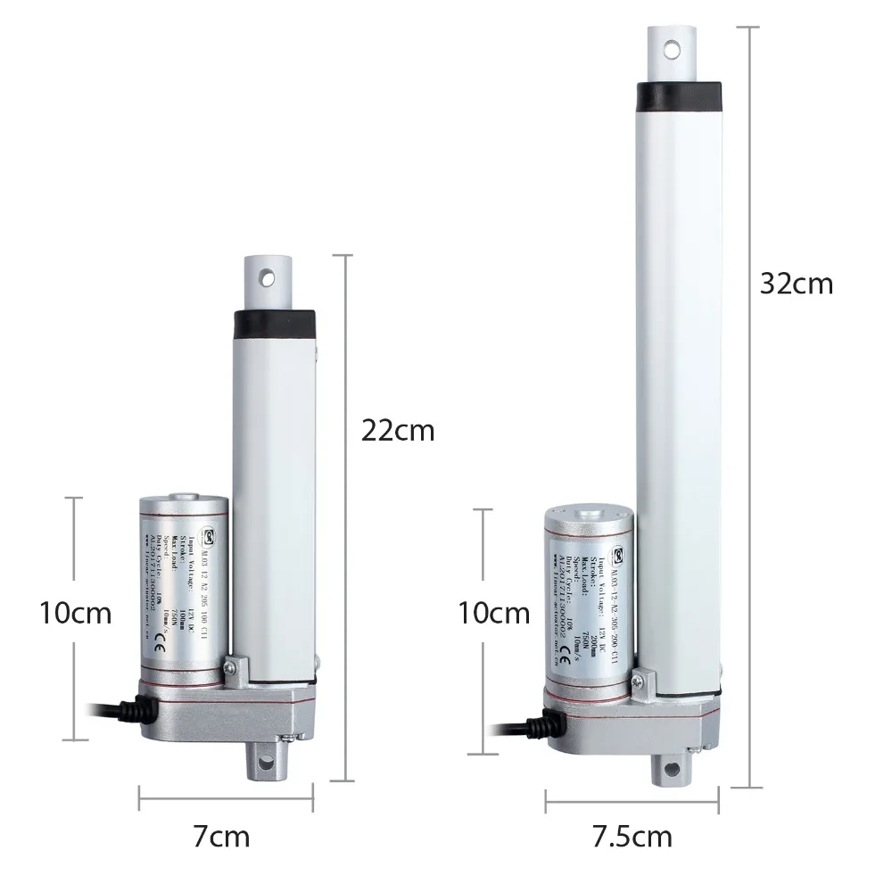 Proster 100mm/200mm Linear Actuator DC 12V Linear Actuator Maximum Push/Pull 140KG Max Lift Stroke Motor atuador linear