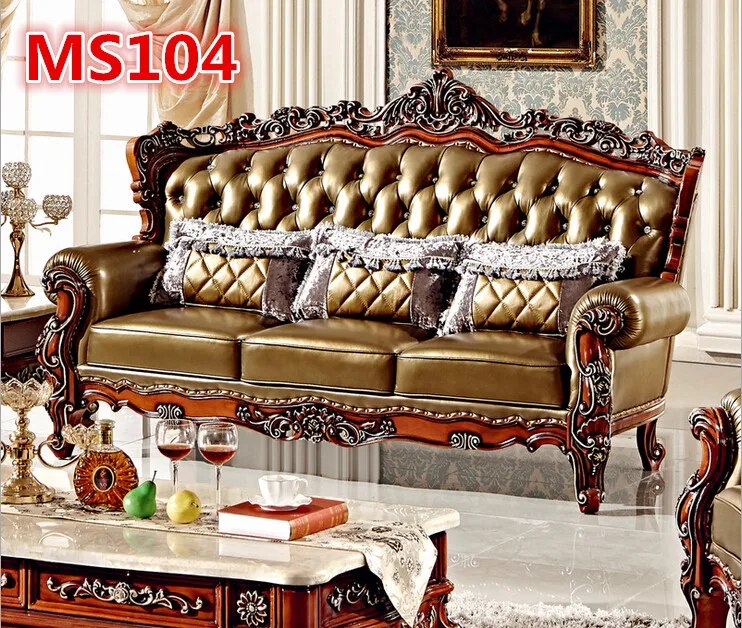 Antique sofa wood sofa set MS104in Living Room Sofas from Furniture on Alibaba